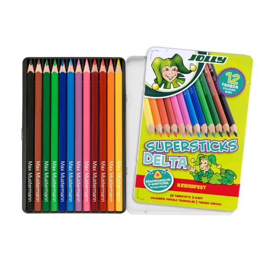 Jolly Supersticks Delta Color Pencil, 12 colors