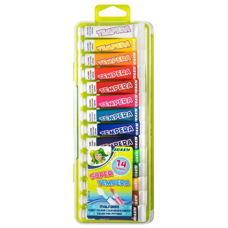 Jolly Super Tempera Tube Color, 14 colors