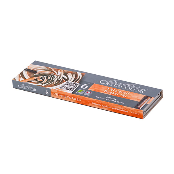 Cretacolor Oil Pencils Pocket Set, 6 pieces