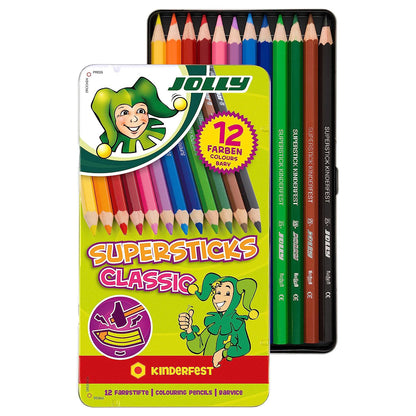 Jolly Supersticks Classic Color Pencil, 12 colors