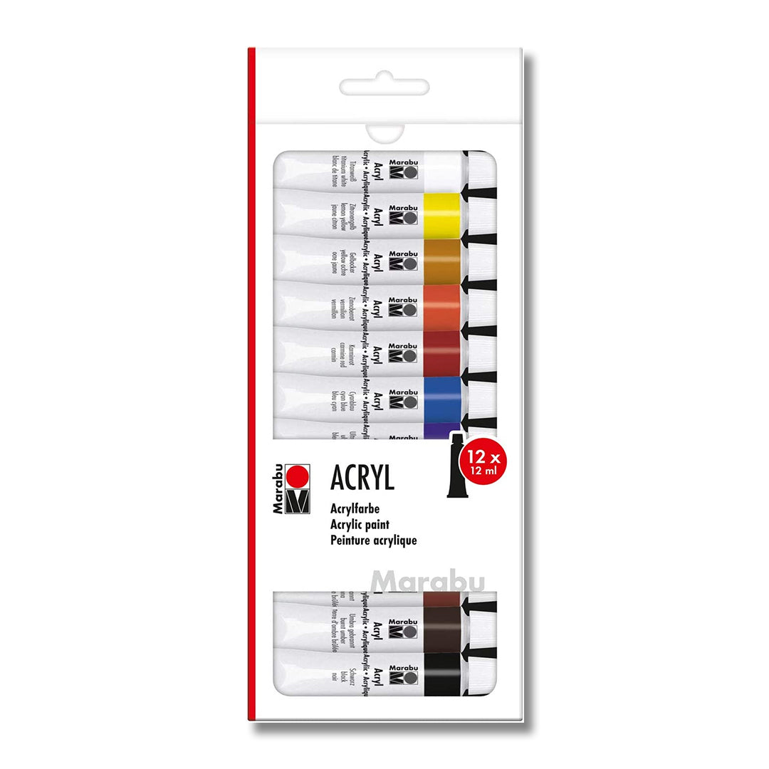 Marabu Artist Acryl Tube 12pc x 12ml