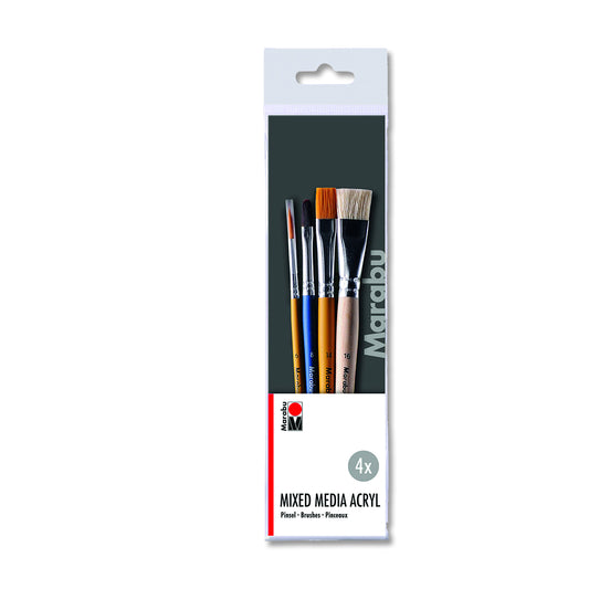 Marabu Brush Set Mixed Media Acryl 4pcs