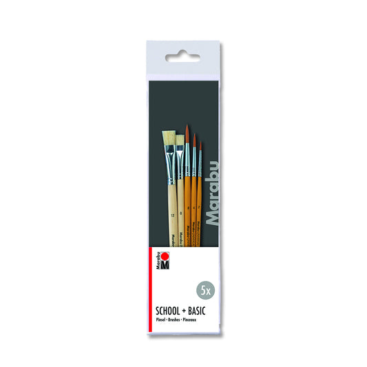 Marabu Brush-Set School & Basic 5pcs
