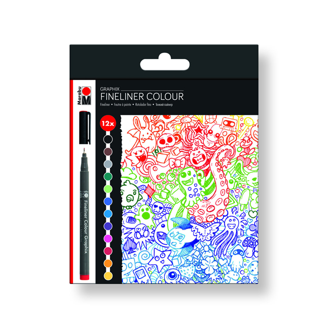 Marabu Fineliner Colour Graphix 12pc
