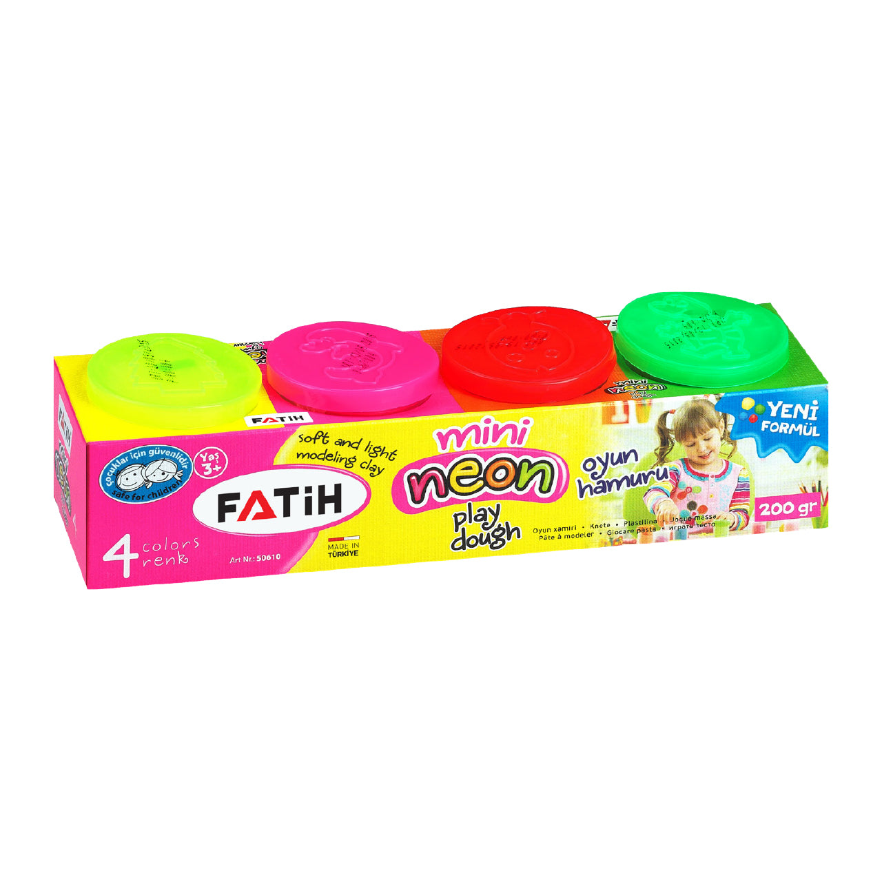 Fatih Neon Play Dough Modeling Clay Set