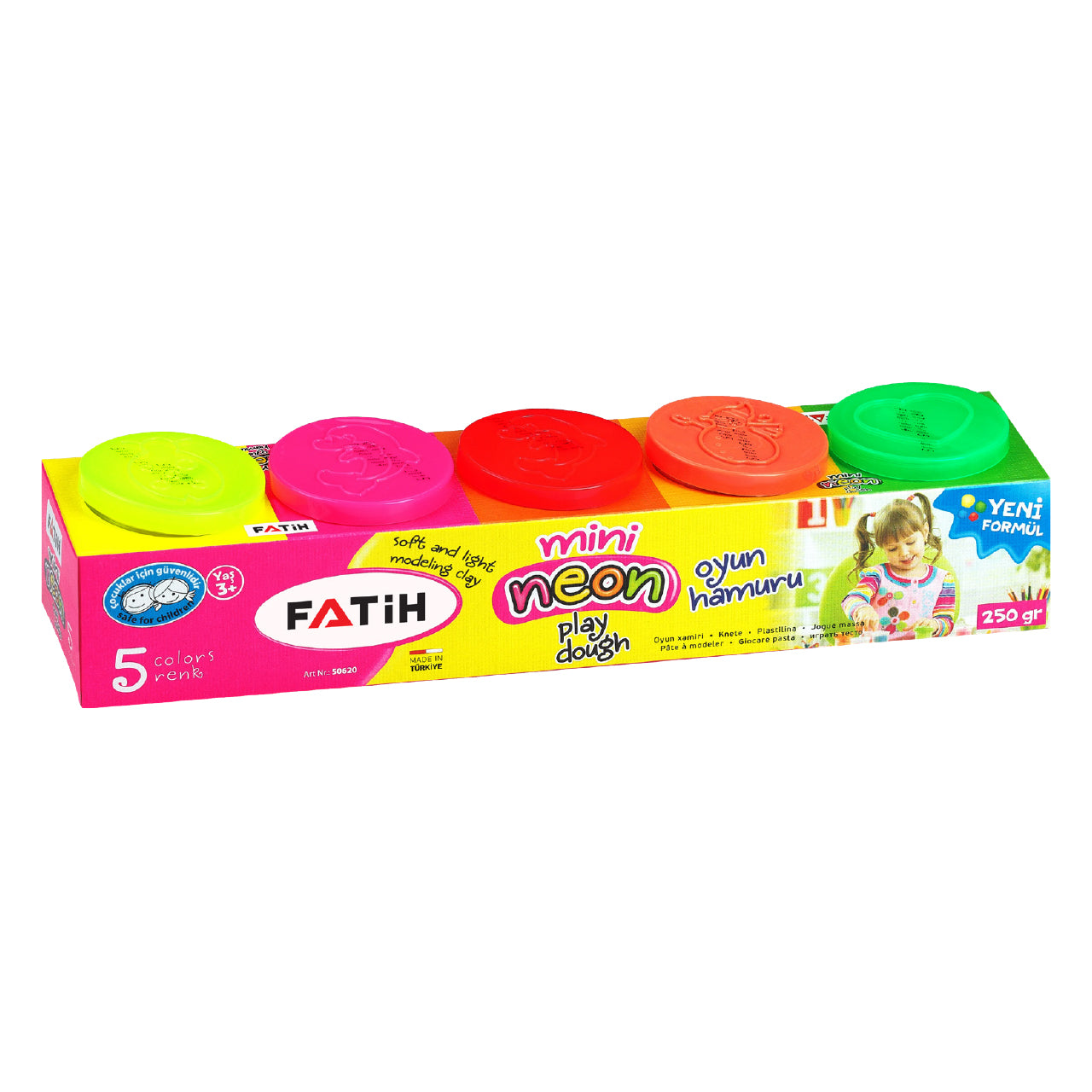 Fatih Neon Play Dough Modeling Clay Set