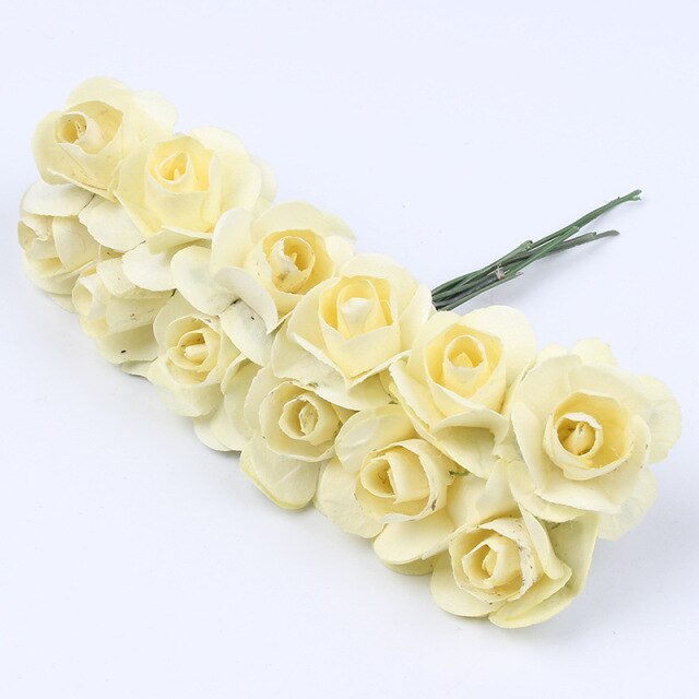 Mini Paper Rose Flowers - 24pcs