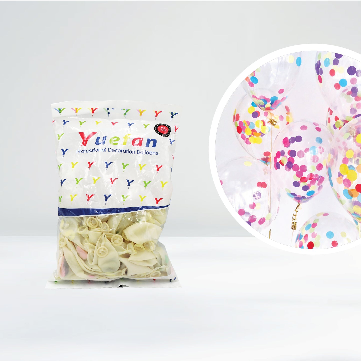 Clear Balloon With Confetti