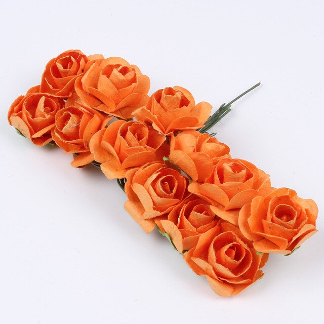 Mini Paper Rose Flowers - 24pcs