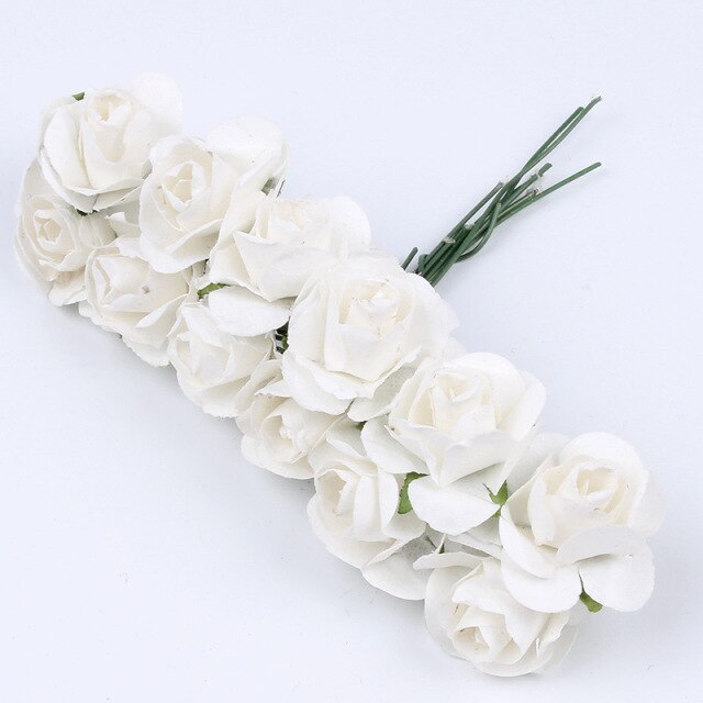 Mini Paper Rose Flowers - 24pcs