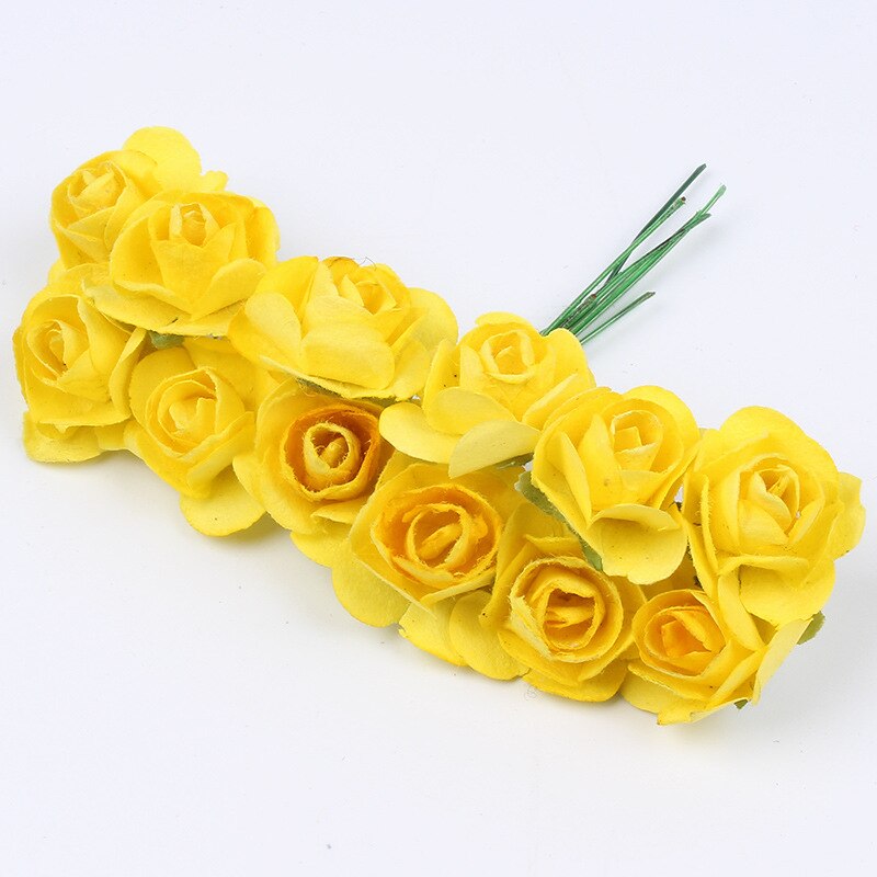 Mini Paper Rose Flowers - 24pcs