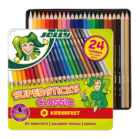 Jolly Supersticks Classic Color Pencil, 24 colors