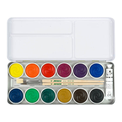 Jolly Supertabs Watercolor Paint Box, 12 colors