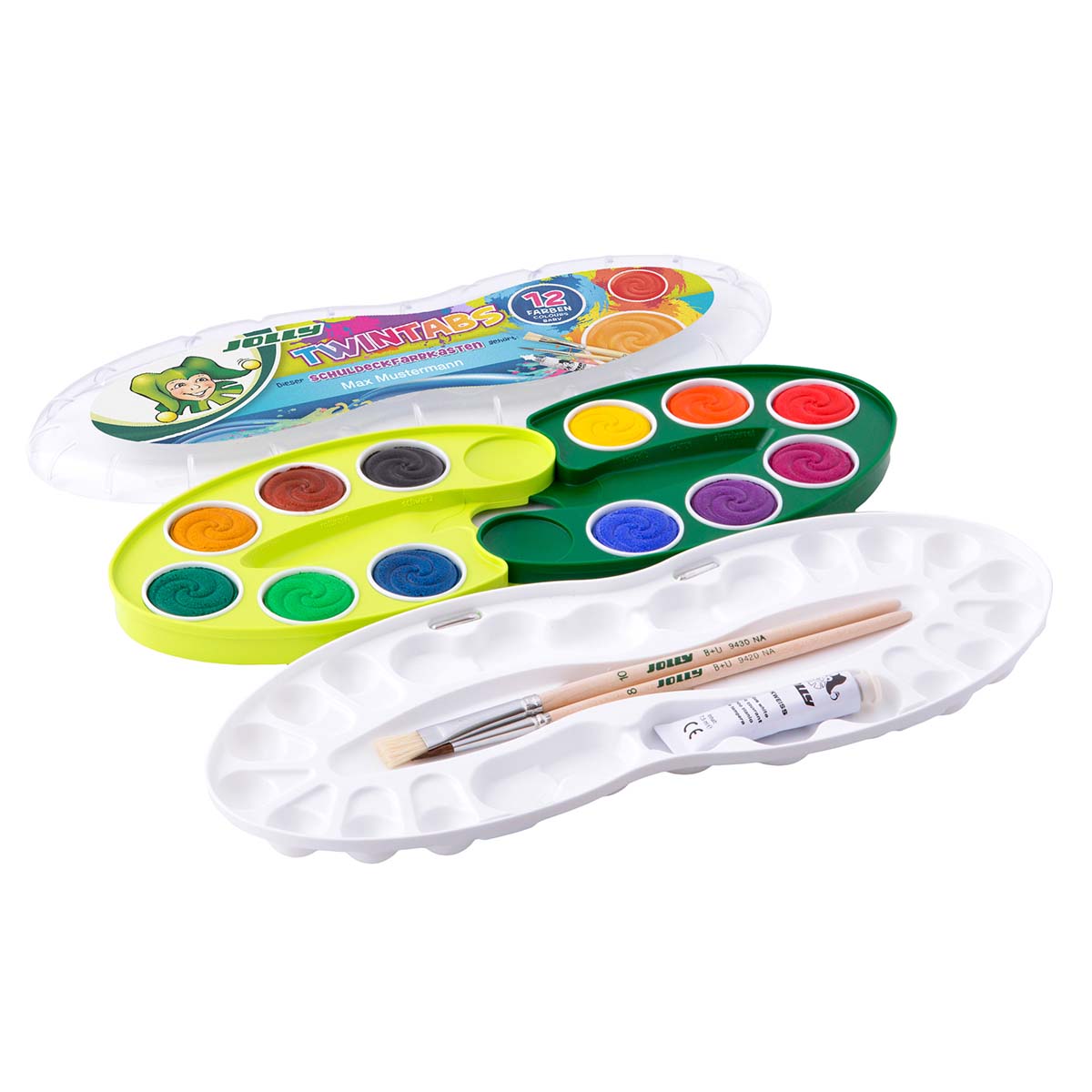 Jolly Twintabs Watercolor Paint Box, 12 colors
