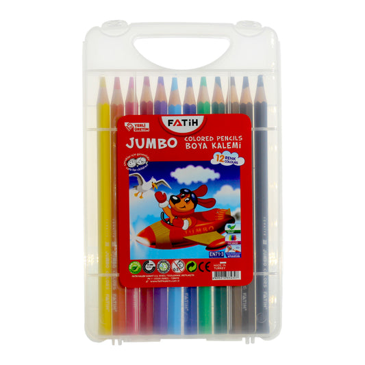 Fatih Jumbo Colour Pencils Plastic Box