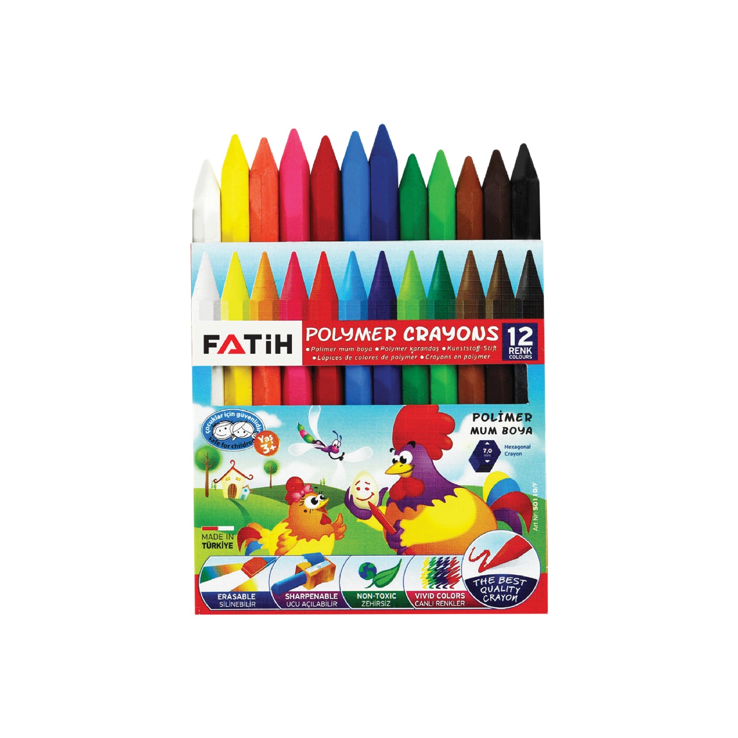 Fatih Polymer Crayons 12 color