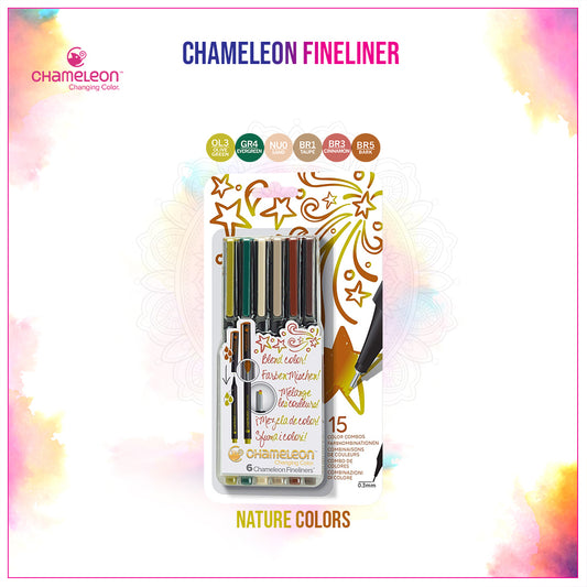 Chameleon Fineliner 6 Pen Nature Colors