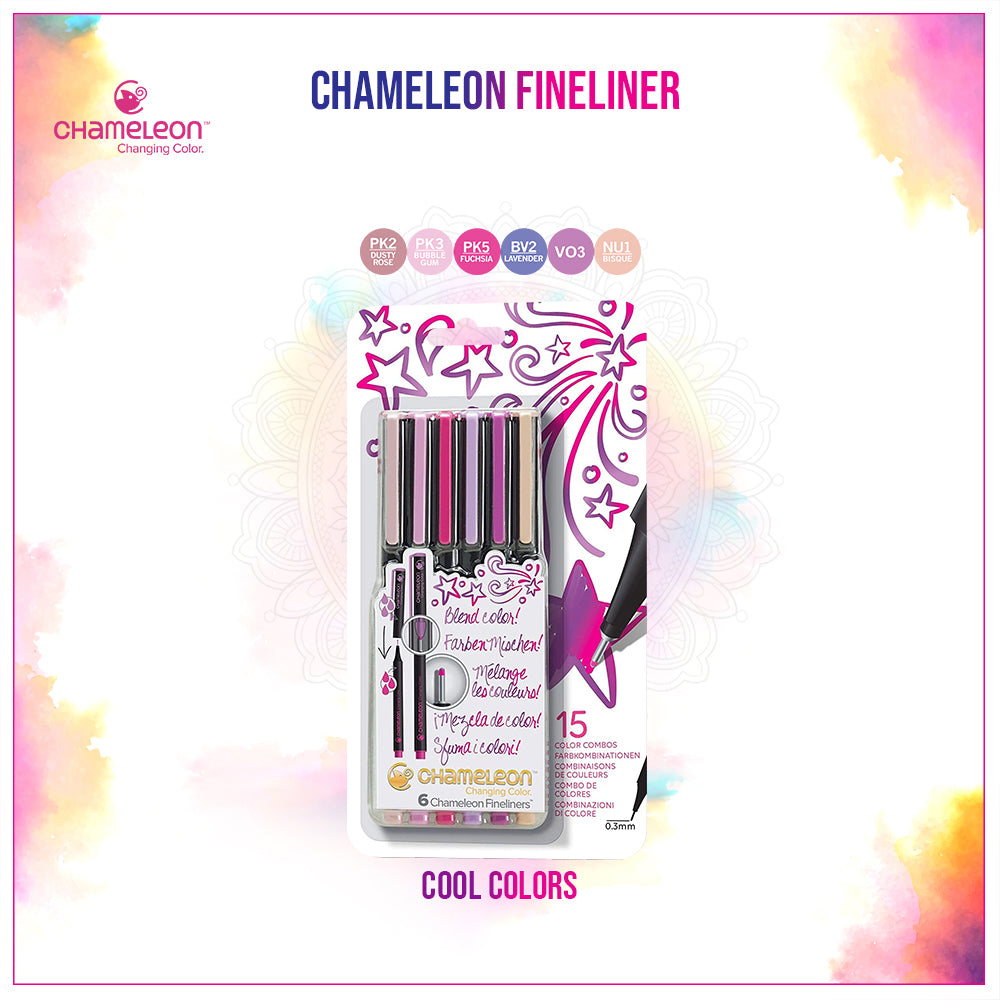 Chameleon Fineliner 6 Pen Floral Colors