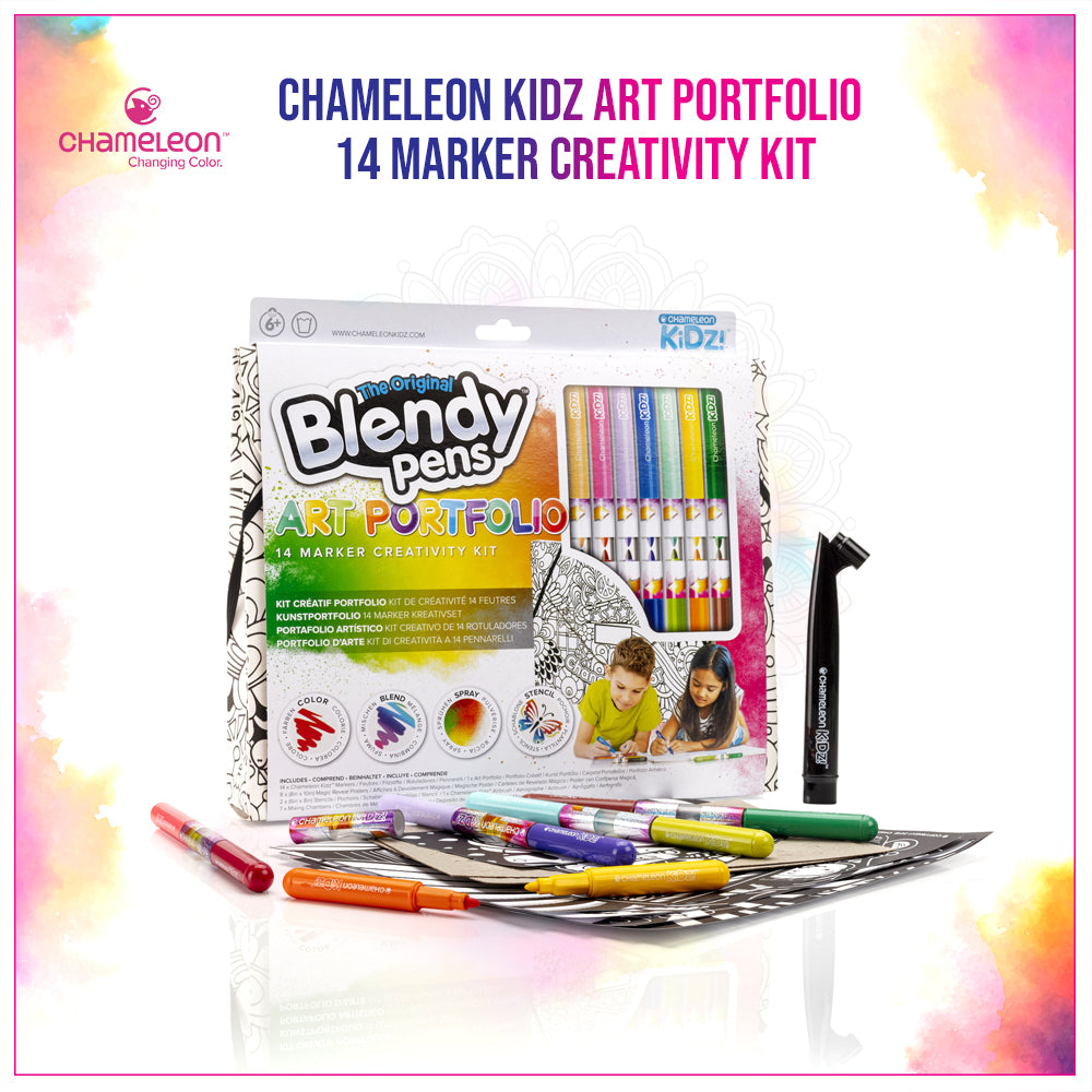 Chameleon Kidz Art Portfolio 14 Marker Creativity Kit