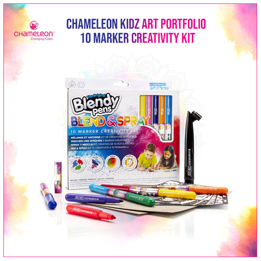 Chameleon Kidz Blend and Spray 10 Marker Creativity Kit