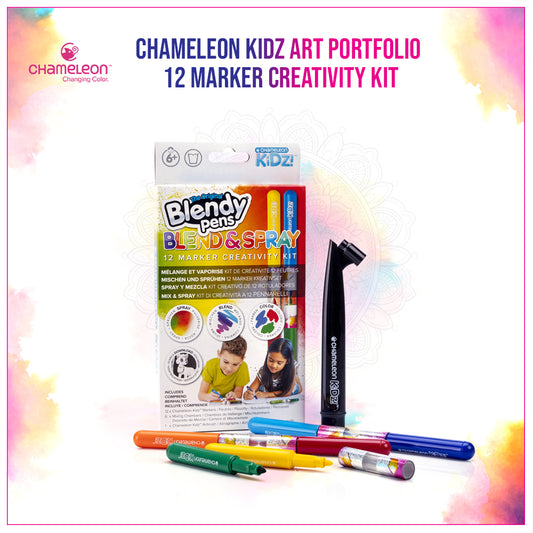 Chameleon Kidz Blend and Spray 12 Marker Creativity Kit
