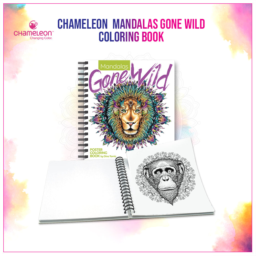 Chameleon Mandalas Gone Wild Coloring Book