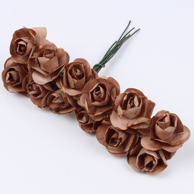 Mini Paper Rose Flowers - 24pcs