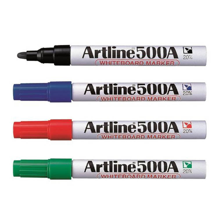 Artline 500A Whiteboard Marker Pen 2mm Bullet Point – 1 Station Hub
